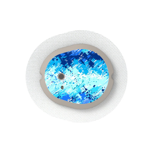 Peelz Beta Blue Sticker Designed for the DEXCOM G7 and Stelo Transmitter Peelz/Stickers White Smoke 4-pack (Set of 4 Stickers)