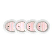 Peelz Peppermint Stripes Dexcom G7 and Stelo Transmitter Sticker - Pump Peelz Peelz/Stickers White Smoke 4-pack (Set of 4 Stickers)