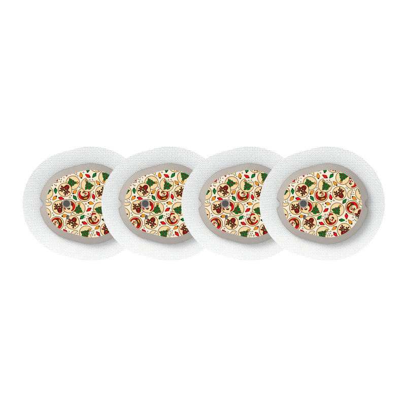 Peelz Santa's Cookies Dexcom G7 and Stelo Transmitter Sticker - Pump Peelz Peelz/Stickers White Smoke 4-pack (Set of 4 Stickers)