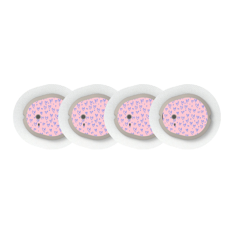 Peelz Love Language Dexcom G7 and Stelo Transmitter Sticker - Pump Peelz Peelz/Stickers White Smoke 4-pack (Set of 4 Stickers)
