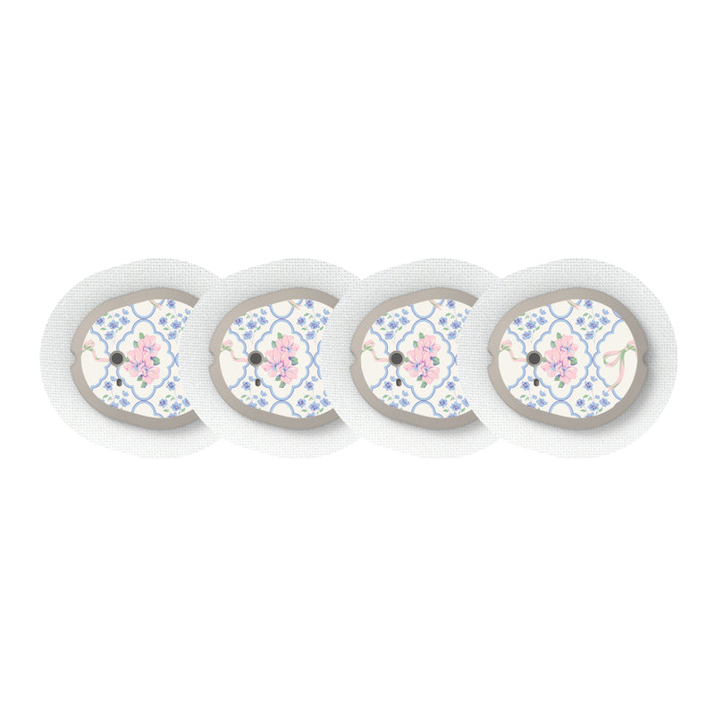 Peelz Spring Coquette Dexcom G7 and Stelo Transmitter Sticker - Pump Peelz Peelz/Stickers Lavender 4-pack (Set of 4 Stickers)