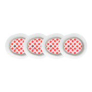 Peelz Strawberry Kisses Dexcom G7 and Stelo Transmitter Sticker - Pump Peelz Peelz/Stickers White Smoke 4-pack (Set of 4 Stickers)
