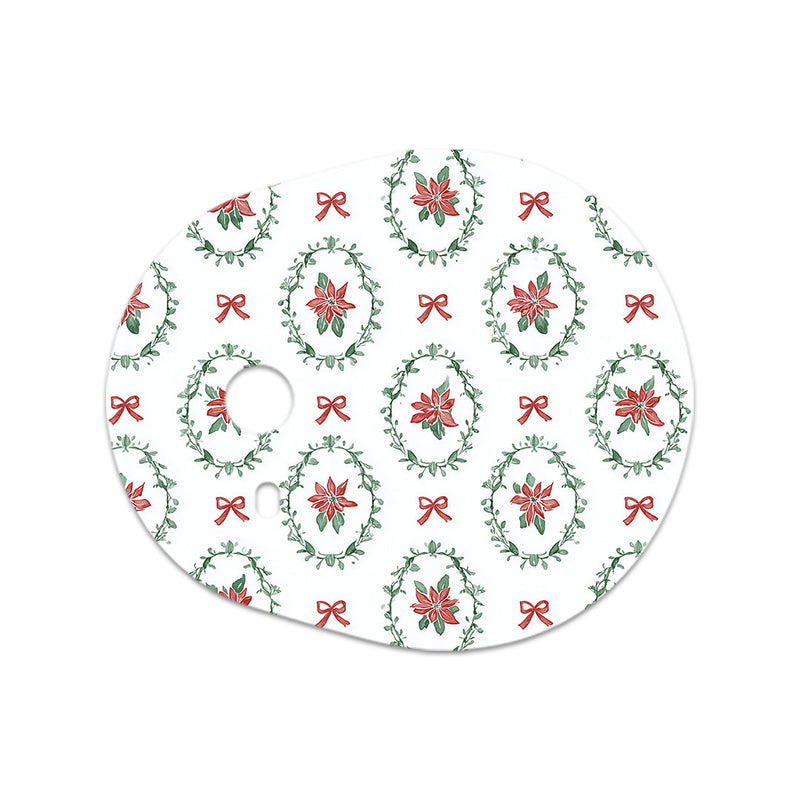 Peelz Poinsettia Parade Dexcom G7 and Stelo Transmitter Sticker - Pump Peelz Peelz/Stickers White Smoke 4-pack (Set of 4 Stickers)