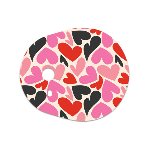 Peelz Heartbreaker Dexcom G7 and Stelo Transmitter Sticker - Pump Peelz Peelz/Stickers White Smoke 4-pack (Set of 4 Stickers)