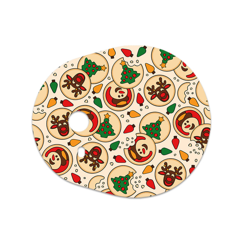 Peelz Santa's Cookies Dexcom G7 and Stelo Transmitter Sticker - Pump Peelz Peelz/Stickers White Smoke 4-pack (Set of 4 Stickers)