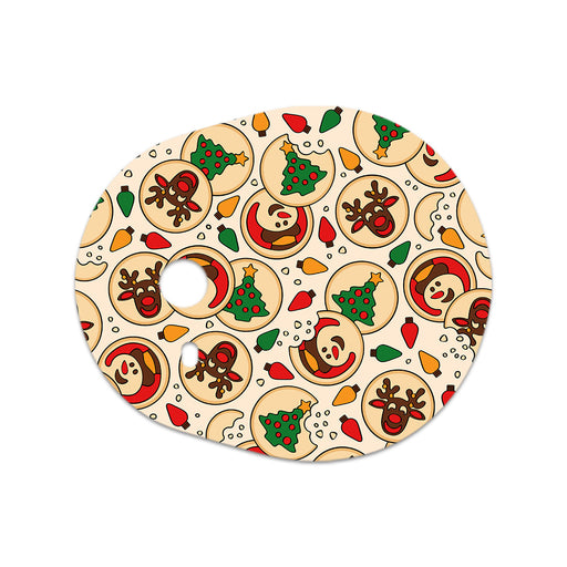 Peelz Santa's Cookies Dexcom G7 and Stelo Transmitter Sticker - Pump Peelz Peelz/Stickers White Smoke 4-pack (Set of 4 Stickers)