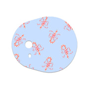 Peelz Candy Cane Lane Dexcom G7 and Stelo Transmitter Sticker - Pump Peelz Peelz/Stickers Powder Blue 4-pack (Set of 4 Stickers)
