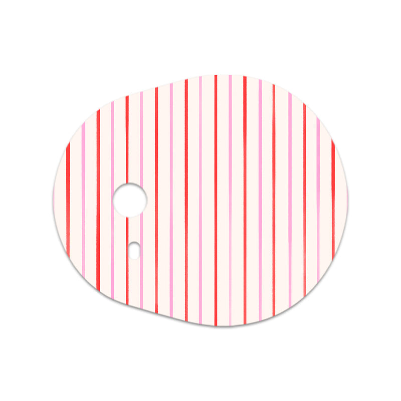 Peelz Peppermint Stripes Dexcom G7 and Stelo Transmitter Sticker - Pump Peelz Peelz/Stickers White Smoke 4-pack (Set of 4 Stickers)
