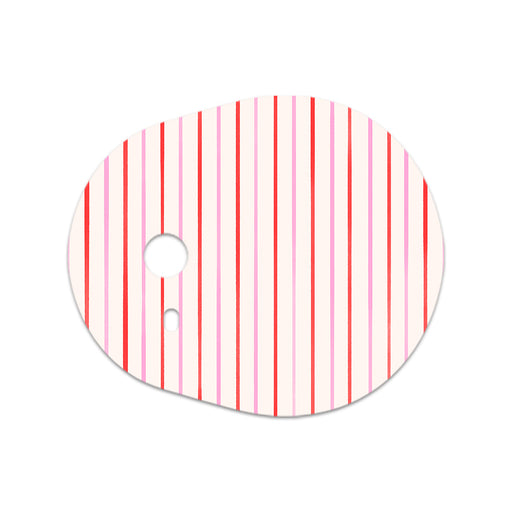 Peelz Peppermint Stripes Dexcom G7 and Stelo Transmitter Sticker - Pump Peelz Peelz/Stickers White Smoke 4-pack (Set of 4 Stickers)