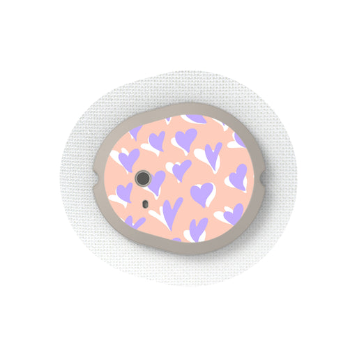 Peelz Lavender Love Sticker Designed for the DEXCOM G7 and Stelo Transmitter Peelz/Stickers White Smoke 4-pack (Set of 4 Stickers)