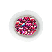 Peelz Sparkly Hearts Sticker Designed for the DEXCOM G7 and Stelo Transmitter Peelz/Stickers White Smoke 4-pack (Set of 4 Stickers)