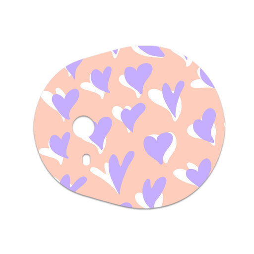 Peelz Lavender Love Sticker Designed for the DEXCOM G7 and Stelo Transmitter Peelz/Stickers White Smoke 4-pack (Set of 4 Stickers)