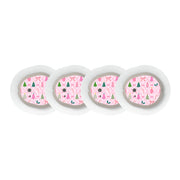 Peelz Coquette Christmas Dexcom G7 and Stelo Transmitter Sticker - Pump Peelz Peelz/Stickers White Smoke 4-pack (Set of 4 Stickers)