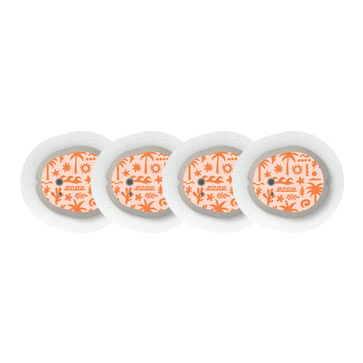Peelz Terracotta Tides Dexcom G7 and Stelo Transmitter Sticker - Pump Peelz Peelz/Stickers White Smoke 4-pack (Set of 4 Stickers)