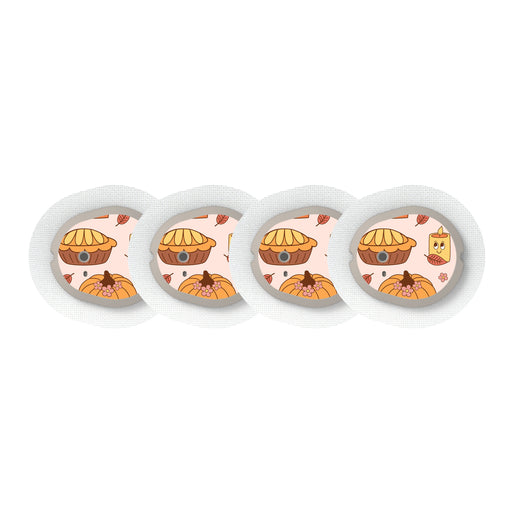 Peelz Cozy Harvest Dexcom G7 and Stelo Transmitter Sticker - Pump Peelz Peelz/Stickers White Smoke 4-pack (Set of 4 Stickers)