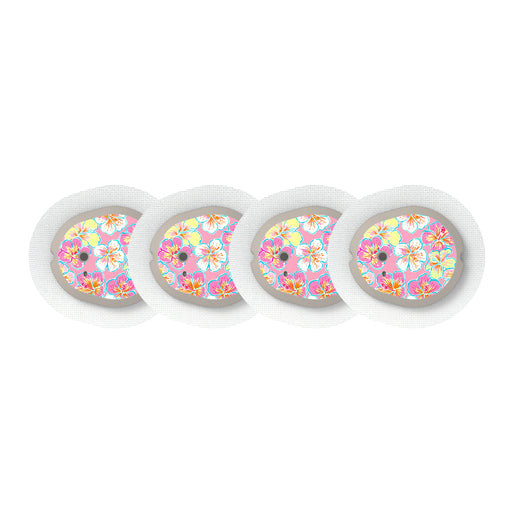 Peelz Tropic Crush Dexcom G7 and Stelo Transmitter Sticker - Pump Peelz Peelz/Stickers White Smoke 4-pack (Set of 4 Stickers)