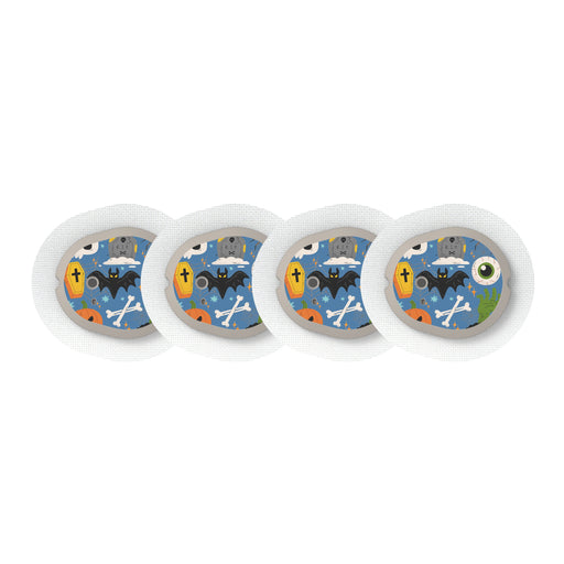 Peelz Spooky Night Dexcom G7 and Stelo Transmitter Sticker - Pump Peelz Peelz/Stickers White Smoke 4-pack (Set of 4 Stickers)