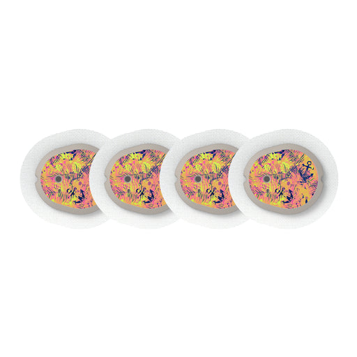 Peelz Electric Island Dexcom G7 and Stelo Transmitter Sticker - Pump Peelz Peelz/Stickers White Smoke 4-pack (Set of 4 Stickers)