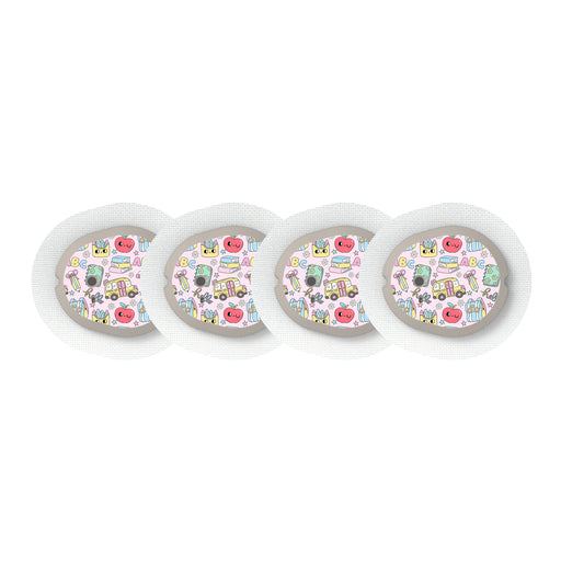 Peelz Tiny Scholar Dexcom G7 and Stelo Transmitter Sticker - Pump Peelz Peelz/Stickers White Smoke 4-pack (Set of 4 Stickers)