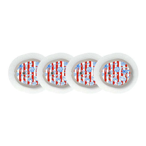 Peelz Spritz Parade Dexcom G7 and Stelo Transmitter Sticker - Pump Peelz Peelz/Stickers White Smoke 4-pack (Set of 4 Stickers)