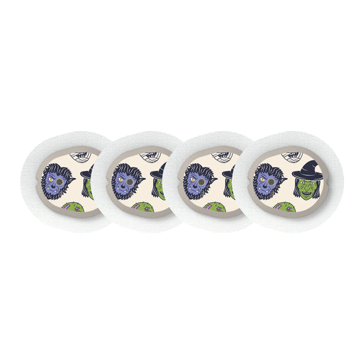 Peelz Monster Mash Dexcom G7 and Stelo Transmitter Sticker - Pump Peelz Peelz/Stickers White Smoke 4-pack (Set of 4 Stickers)