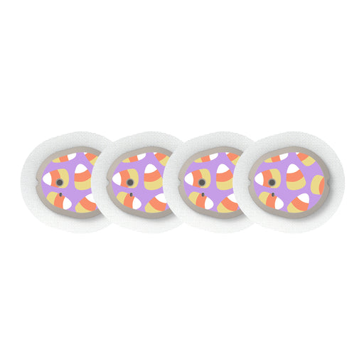 Peelz Candy Corn Dexcom G7 and Stelo Transmitter Sticker - Pump Peelz Peelz/Stickers White Smoke 4-pack (Set of 4 Stickers)