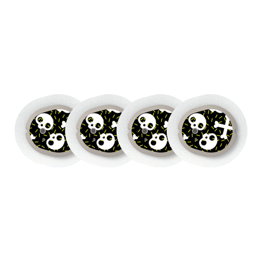 Peelz Bone Pop Dexcom G7 and Stelo Transmitter Sticker - Pump Peelz Peelz/Stickers White Smoke 4-pack (Set of 4 Stickers)