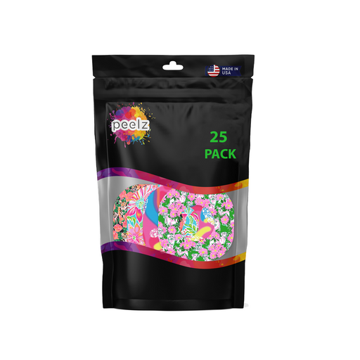 Peelz Ultimate Decorative Patch Pack for Dexcom G7/Stelo - Girls' Designs - Pump Peelz Patch Medical Tape Black 25 Patches,50 Patches,75 Patches,100 Patches