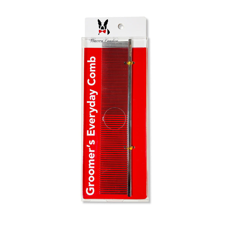 Warren London Groomer's Everyday Comb Pet Combs & Brushes Dark Red
