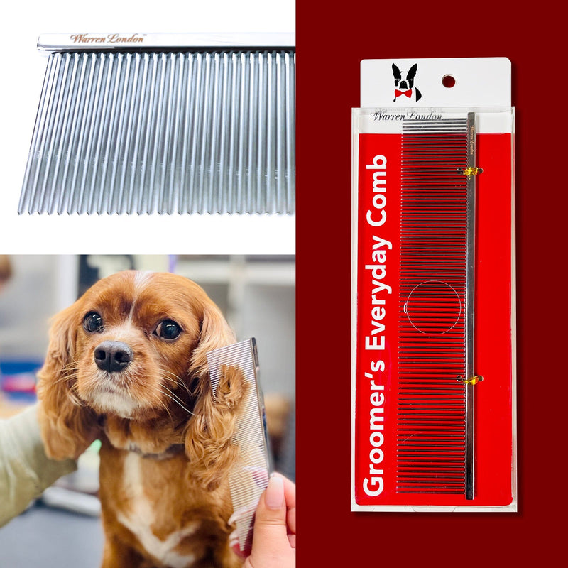 Warren London Groomer's Everyday Comb Pet Combs & Brushes Dark Red