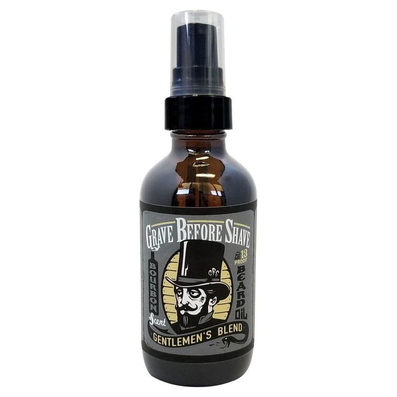 Grave Before Shave 4oz. BIG BOTTLE OF GRAVE BEFORE SHAVE™  BEARD OIL Beard Oil Dark Slate Gray Gentlemen's Blend (Bourbon/Sandalwood Scent