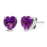 Bids.com 14K White Gold 5MM Heart Cut Purple Amethyst Solitaire Stud Earrings Earrings White Smoke White.Gold / Purple Amethyst,White.Gold / Green Emerald,White.Gold / Red Garnet,White.Gold / Red Ruby,White.Gold / Blue Sapphire,Yellow.Gold / Purple Amethyst,Yellow.Gold / Green Emerald,Yellow.Gold / Red Garnet,Yellow.Gold / Red Ruby,Yellow.Gold / Blue S