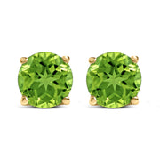 Bids.com 14K White Gold 5X5MM Round Purple Amethyst Solitaire Stud Earrings Earrings White Smoke Yellow.Gold / Green Peridot