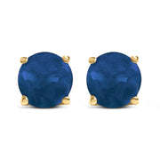 Bids.com 14K White Gold 5X5MM Round Purple Amethyst Solitaire Stud Earrings Earrings White Smoke Yellow.Gold / Blue Sapphire
