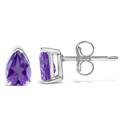 Bids.com 14K White Gold 6x4MM Pear Shaped Purple Amethyst Solitaire Stud Earrings Earrings White Smoke White.Gold / Purple Amethyst,White.Gold / Green Emerald,White.Gold / Red Garnet,White.Gold / Red Ruby,White.Gold / Blue Sapphire,Yellow.Gold / Purple Amethyst,Yellow.Gold / Green Emerald,Yellow.Gold / Red Garnet,Yellow.Gold / Red Ruby,Yellow.Gold / Blue S