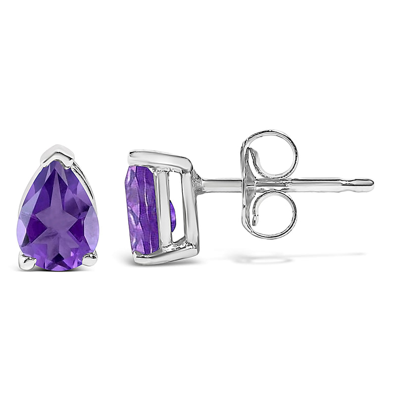 Bids.com 14K White Gold 6x4MM Pear Shaped Purple Amethyst Solitaire Stud Earrings Earrings White Smoke White.Gold / Purple Amethyst,White.Gold / Green Emerald,White.Gold / Red Garnet,White.Gold / Red Ruby,White.Gold / Blue Sapphire,Yellow.Gold / Purple Amethyst,Yellow.Gold / Green Emerald,Yellow.Gold / Red Garnet,Yellow.Gold / Red Ruby,Yellow.Gold / Blue S