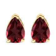 Bids.com 14K White Gold 6x4MM Pear Shaped Purple Amethyst Solitaire Stud Earrings Earrings White Smoke Yellow.Gold / Red Garnet