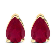 Bids.com 14K White Gold 6x4MM Pear Shaped Purple Amethyst Solitaire Stud Earrings Earrings White Smoke Yellow.Gold / Red Ruby