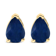 Bids.com 14K White Gold 6x4MM Pear Shaped Purple Amethyst Solitaire Stud Earrings Earrings White Smoke Yellow.Gold / Blue Sapphire