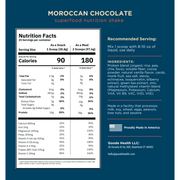 Goode Health Goode Health Superfood - Single Retail Powder Dark Slate Gray Moroccan Chocolate,Vanilla Spice,Unsweetened Smoothie Base