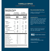 Goode Health Goode Health Superfood - Single Retail Powder Midnight Blue Moroccan Chocolate,Vanilla Spice,Unsweetened Smoothie Base
