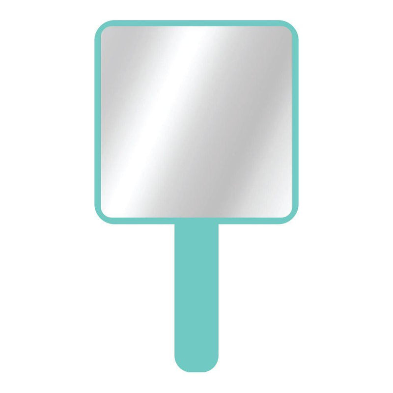 Prolux Cosmetics Glam Babe Hand Held Mirror Light Gray 1 Turquoise,2 Hot Pink,3 Peach,4 Salmon