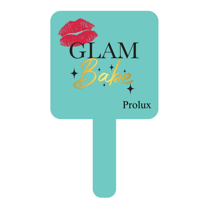 Prolux Cosmetics Glam Babe Hand Held Mirror Medium Aquamarine 1 Turquoise