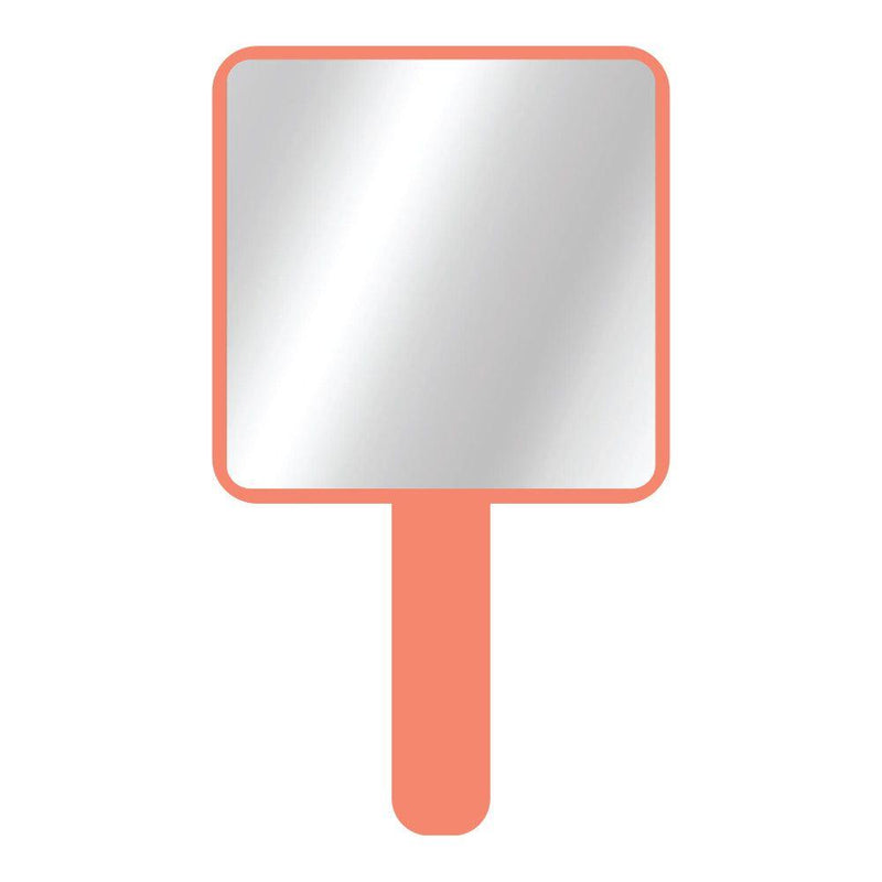 Prolux Cosmetics Glam Babe Hand Held Mirror Light Gray 1 Turquoise,2 Hot Pink,3 Peach,4 Salmon
