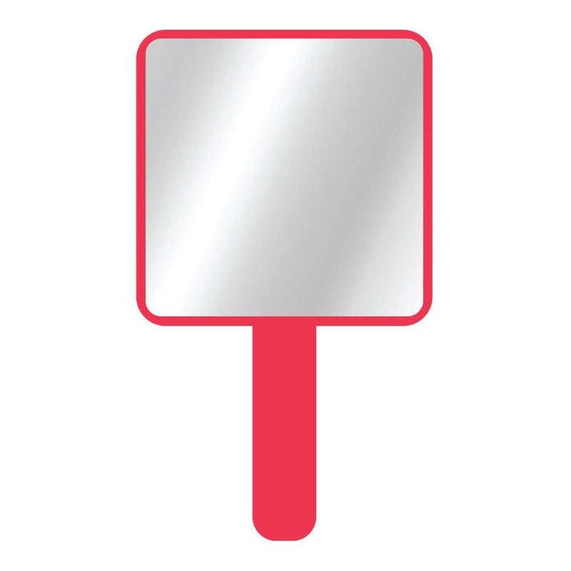 Prolux Cosmetics Glam Babe Hand Held Mirror Light Gray 1 Turquoise,2 Hot Pink,3 Peach,4 Salmon