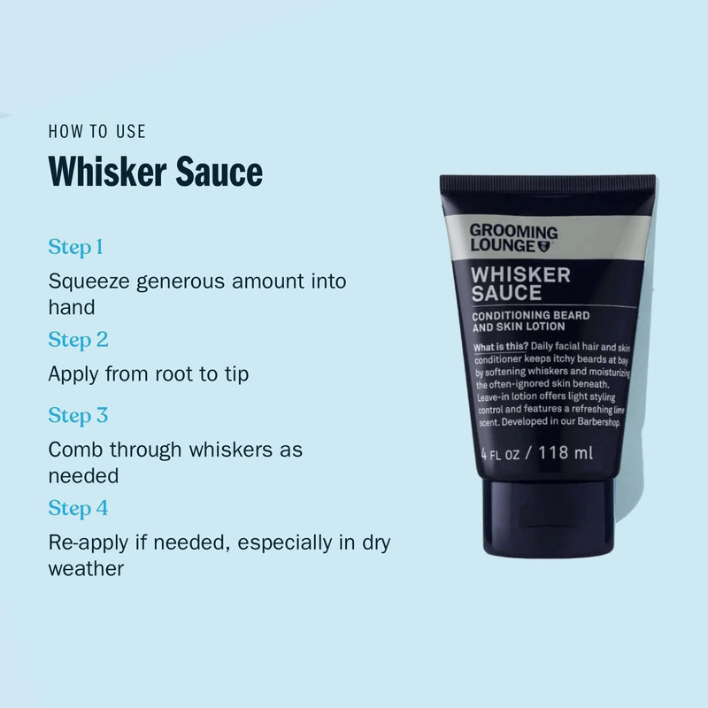 Grooming Lounge Grooming Lounge Whisker Sauce 2 Pack (Save $5) Beard Moisturizers Pale Turquoise