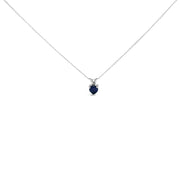 Bids.com 14K White Gold 5X5 MM Heart Shaped Purple Amethyst Solitaire Pendant Necklace Necklaces White Smoke White.Gold / 18 / Blue Sapphire