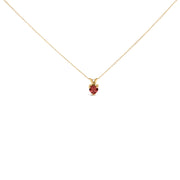 Bids.com 14K White Gold 5X5 MM Heart Shaped Purple Amethyst Solitaire Pendant Necklace Necklaces White Smoke Yellow.Gold / 18 / Red Garnet