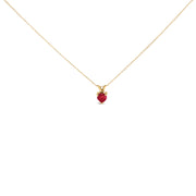 Bids.com 14K White Gold 5X5 MM Heart Shaped Purple Amethyst Solitaire Pendant Necklace Necklaces White Smoke Yellow.Gold / 18 / Red Ruby