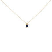 Bids.com 14K White Gold 5X5 MM Heart Shaped Purple Amethyst Solitaire Pendant Necklace Necklaces White Smoke Yellow.Gold / 18 / Blue Sapphire
